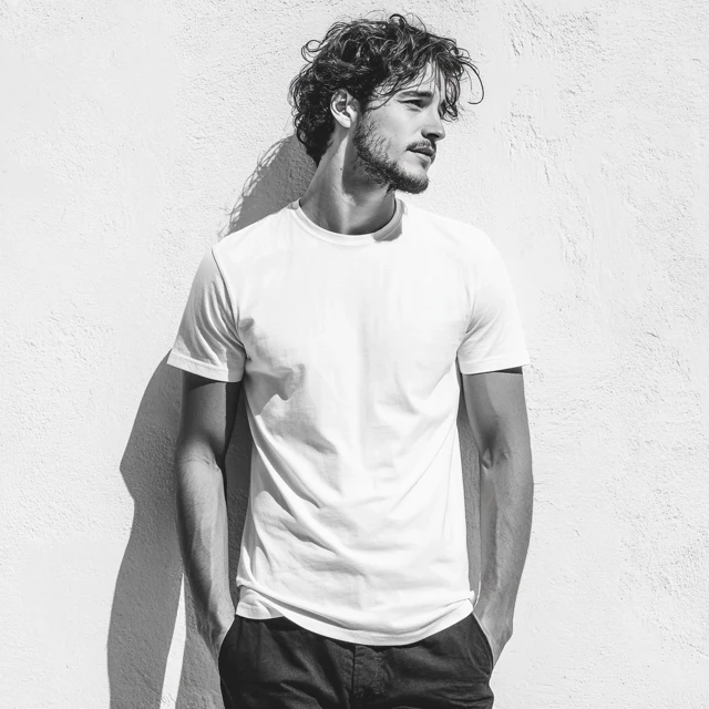 Blank Gildan TShirt for Men in Black and White