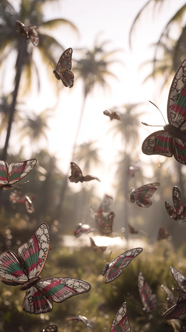 Gucci Butterflies Jungle Luxury Fashion Photo