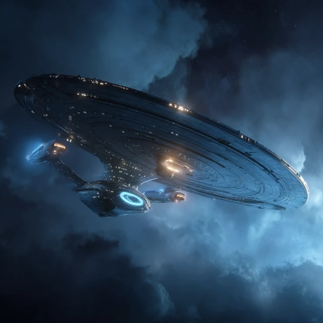 USS Enterprise in Space 4K Wallpaper