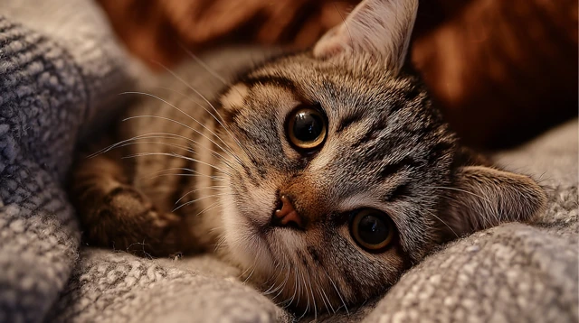 Cute Cat Portrait Cozy and Adorable