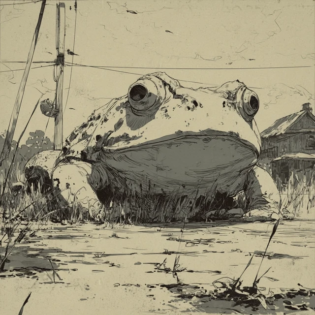 Giant Frog Illustration Art