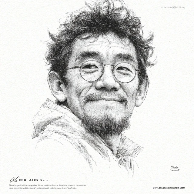 Chow Jacky Chun Kit Portrait Illustration Black and White