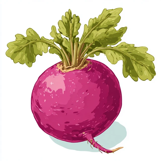 Turnip Clipart Illustration Simple Vegetable Art