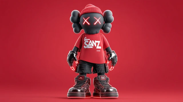 3D Robot in Streetwear Style Digital Art