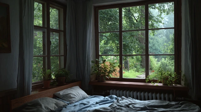 Cozy Bedroom with Garden View Summer Cottage