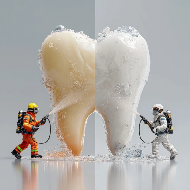 Tooth Cleaning Before and After with Engineers
