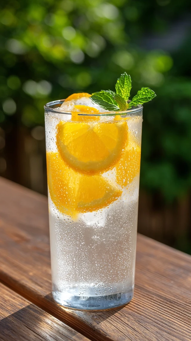 Refreshing Summer Drink with Citrus and Mint