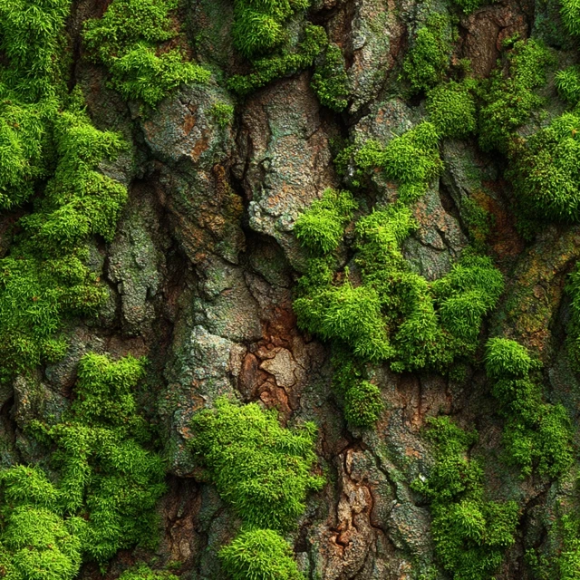 Mossy Tree Bark Texture Natural Organic High Resolution