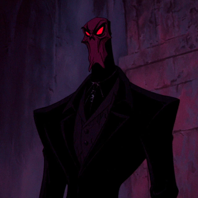 Gothic Masked Man 1970s Cartoon Style