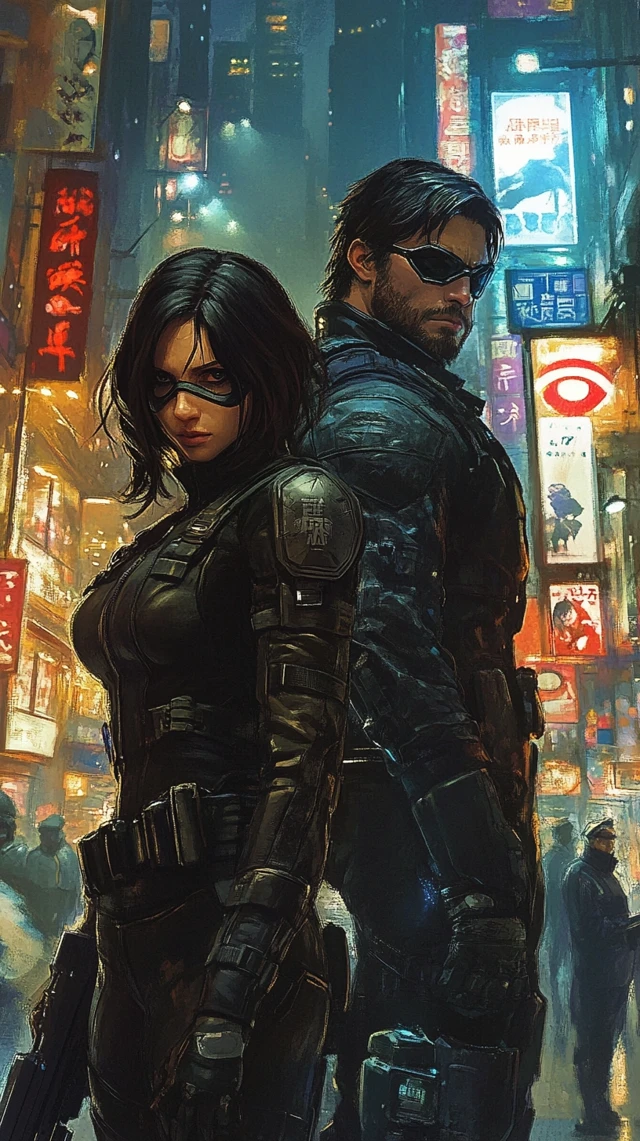 Winter Soldier Cyberpunk Art
