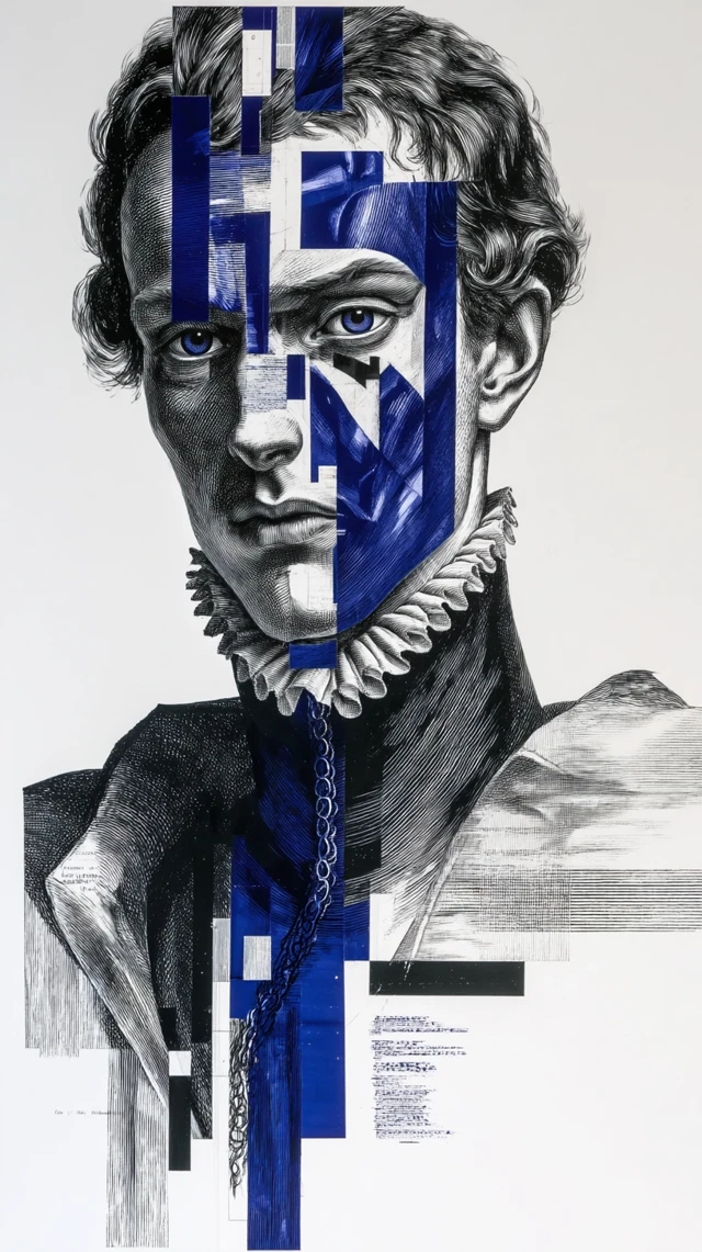 Classic Art Modern Twist Face Portrait