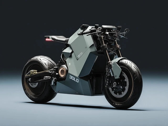 Minimalist Geometric Angular Motorcycle Concept