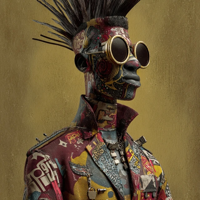 Afro Cyberpunk Portrait