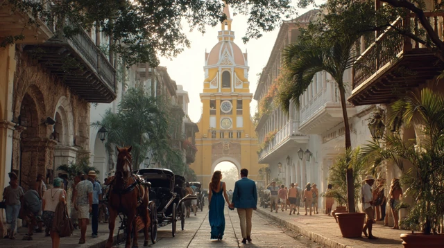 Cartagena Clock Tower Shahid Kapoor Kriti Sanon