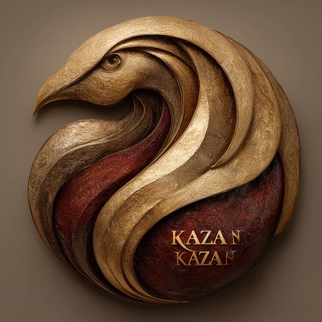 Golden Kazan Logo Stylish and Realistic