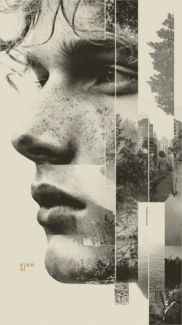Abstract Portrait Photography Art Poster Design