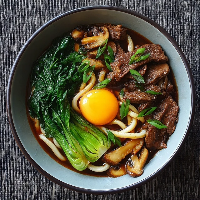 Beef Udon Noodles with Egg A Delicious Japanese Dish