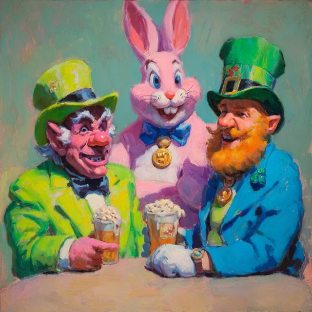 Cereal Mascots in High Fashion Painting