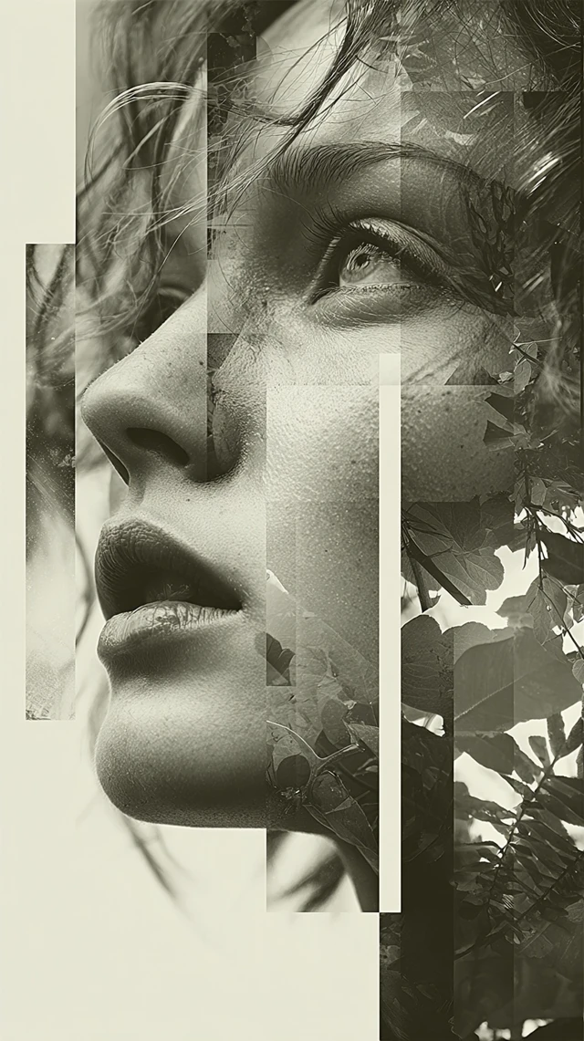 Abstract Portrait Photography Art Poster Design