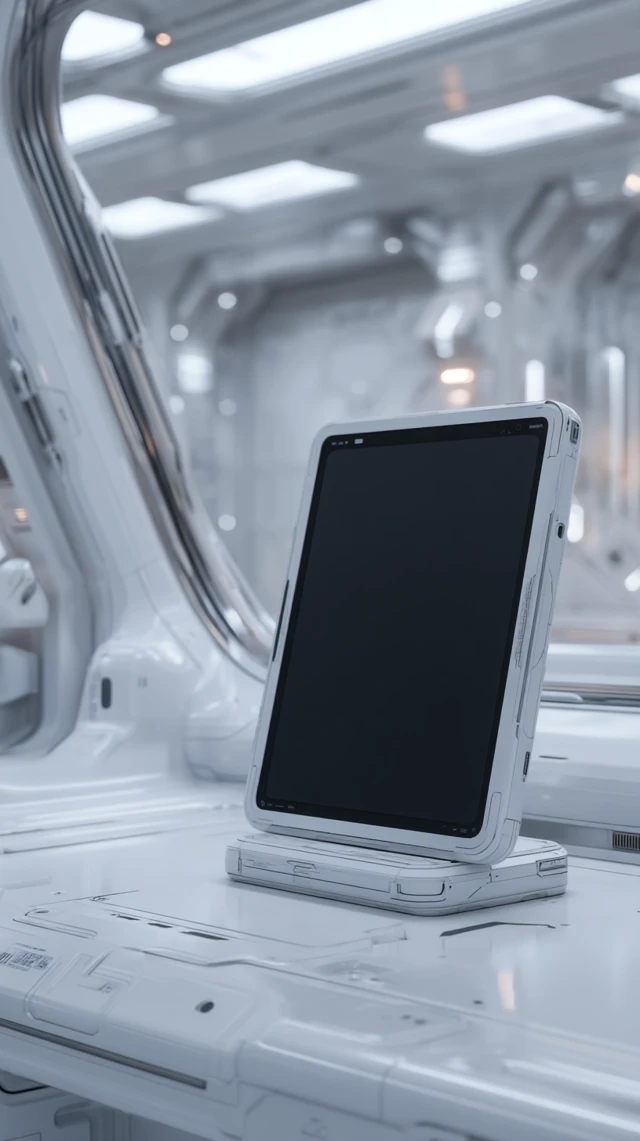 Futuristic Tablet in Star Trek Ship Interior
