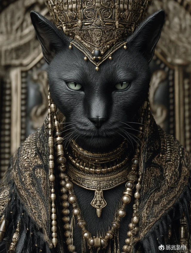 Egyptian Cat Goddess Illustration in 8k