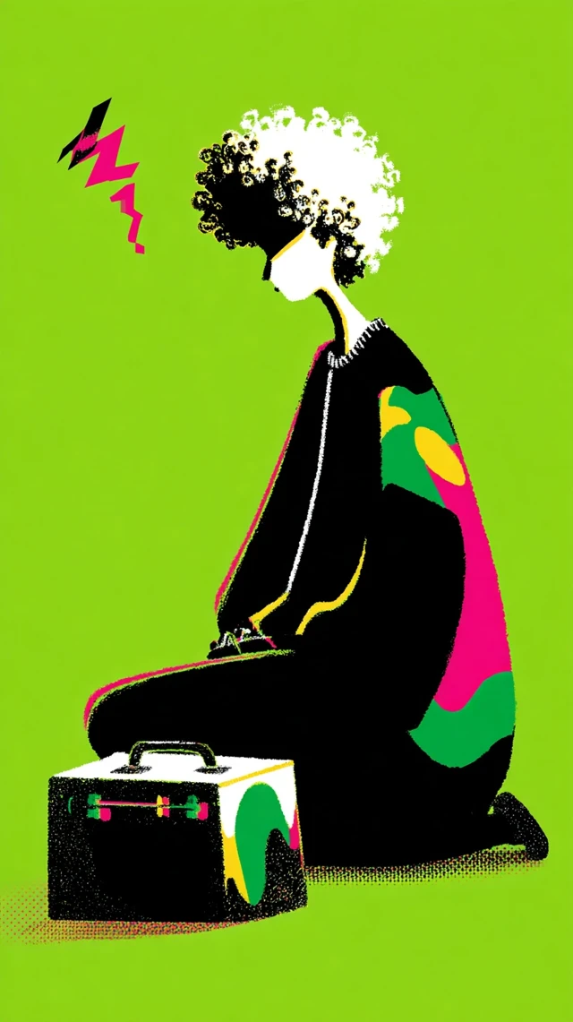 Woman and Toolbox Pop Art