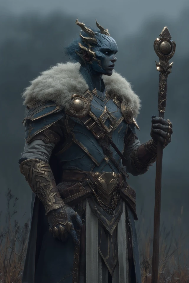 Fantasy Warrior with Staff