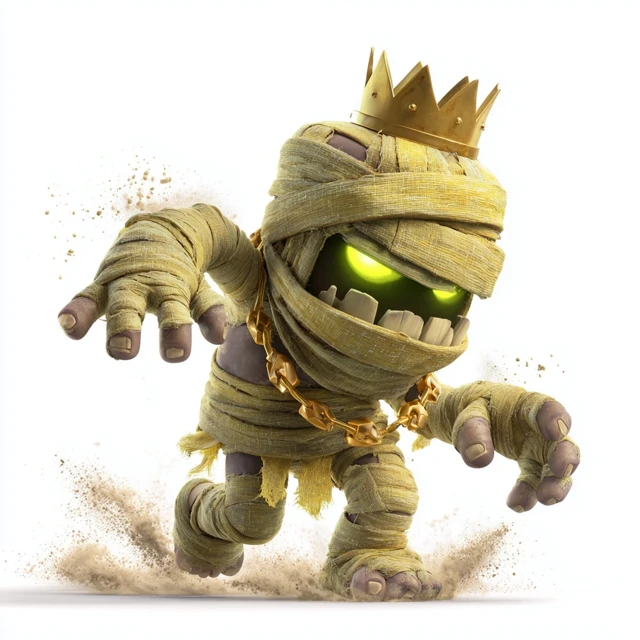 Clash Royale Mummy Monster 3D Render Art