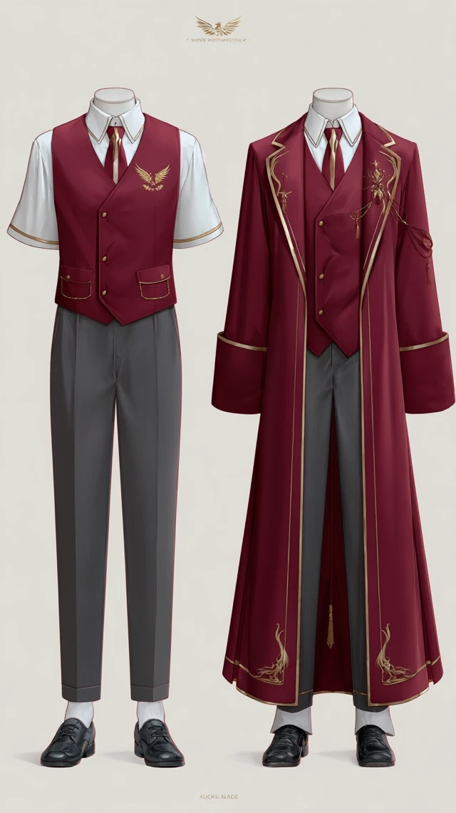Fantasy Magic School Uniforms Illustration