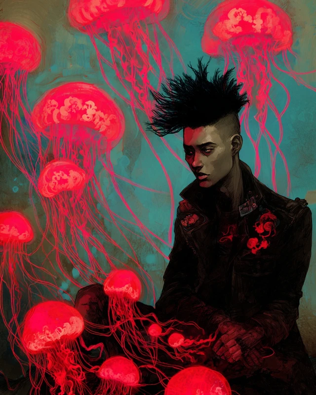 Scyphozoapunk Art Illustration