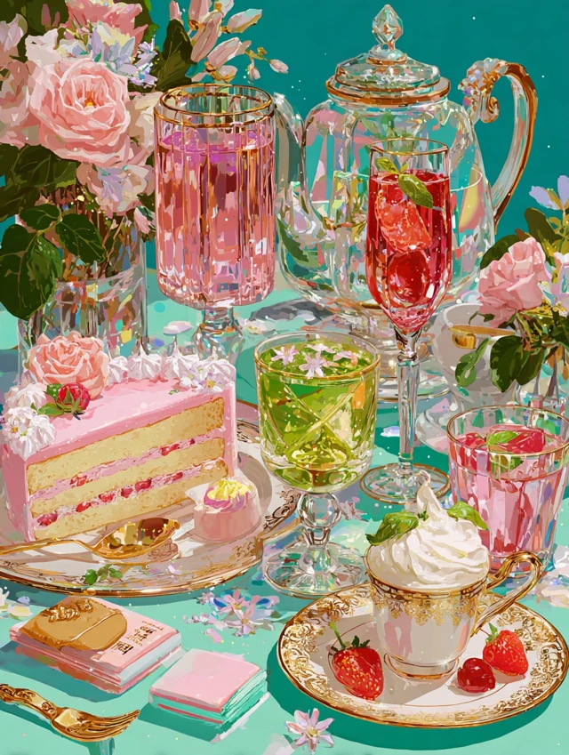 Anime Afternoon Tea Party Ultra High Calorie Sweets