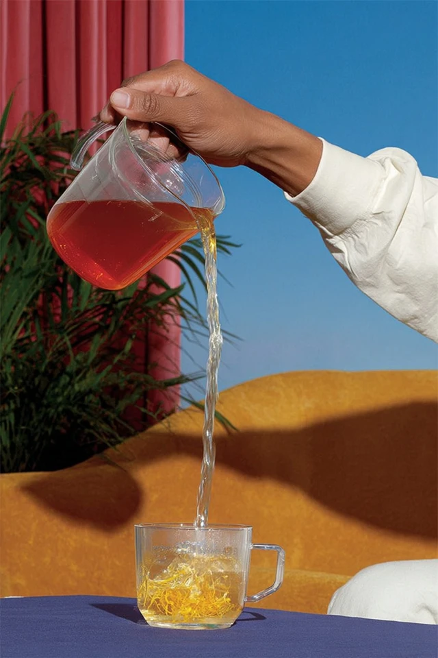 Wellness Photography Tea Pouring Cozy Living Room