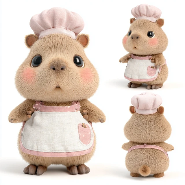Cute Capybara Chef Mascot Illustration