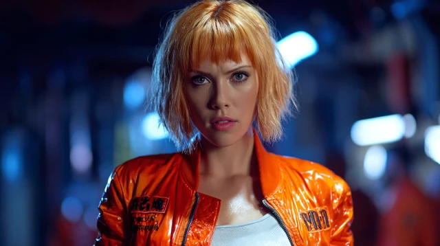 Scarlett Johansson as Motoko Kusanagi Cyborg Portrait