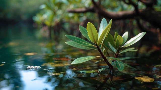 Mangrove Plant in Lagoon Sri Lanka Nature Photography