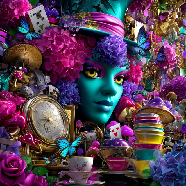 Alice in Wonderland Hyper Realistic Art