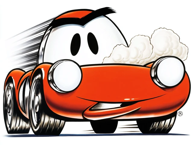 Cartoon Race Car Playful Kids Wall Art