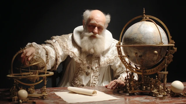 Antique Heliocentric Model and Astronomer