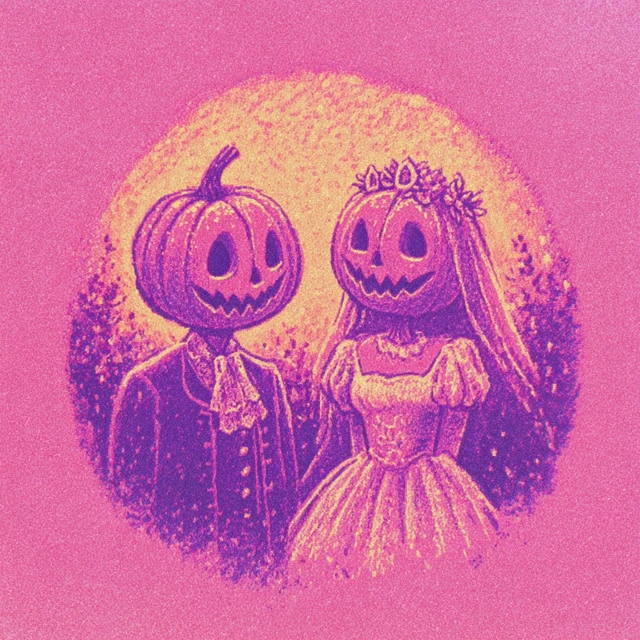 Halloween Jack Skellington and Bride Art
