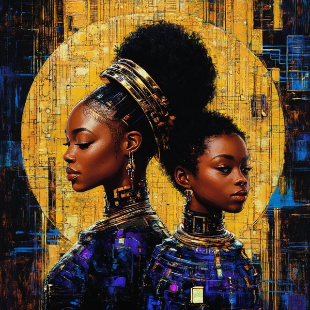 Afrocentric Futuristic Mothers Day Portrait