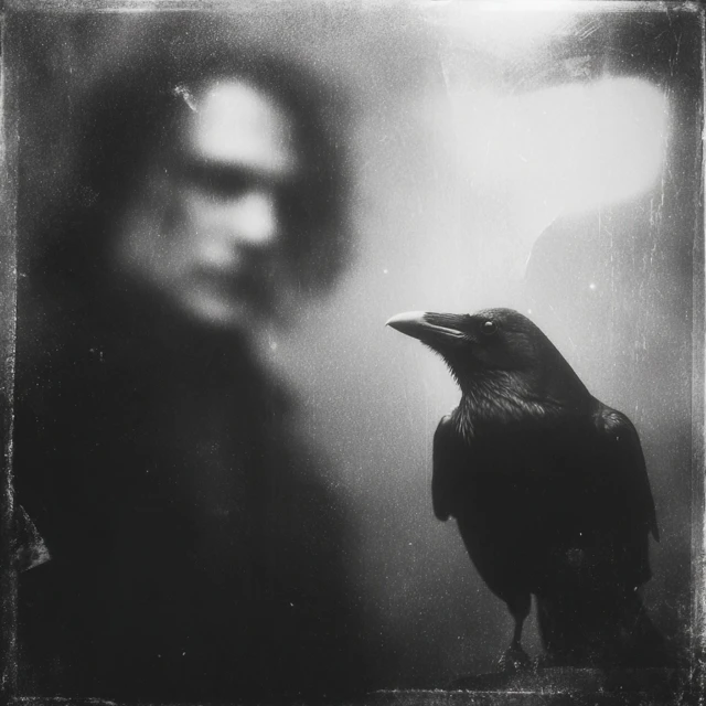 Gritty Crow Portrait 90s Film Style