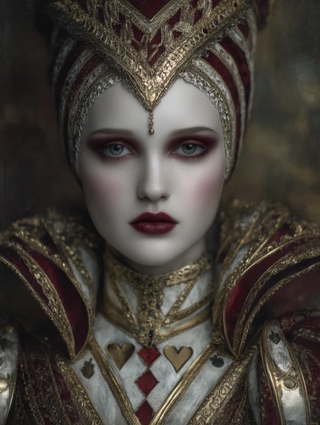 Queen of Hearts Portrait Alice in Wonderland Art