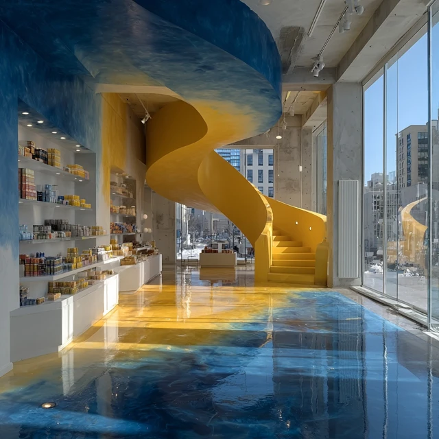 Trendy Blind Box Store with Stunning Gradient Design