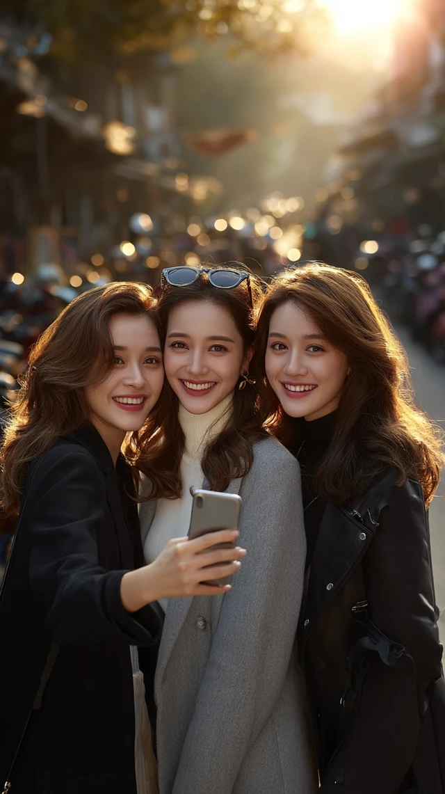 Asian Women Taking Selfie on iPhone 7
