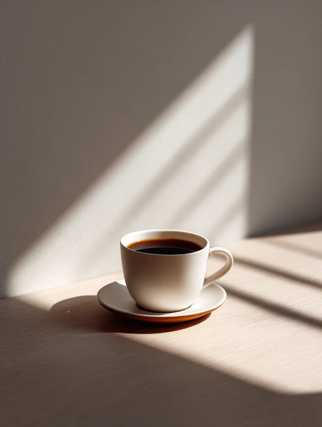 Coffee Cup on Table Simple Aesthetic