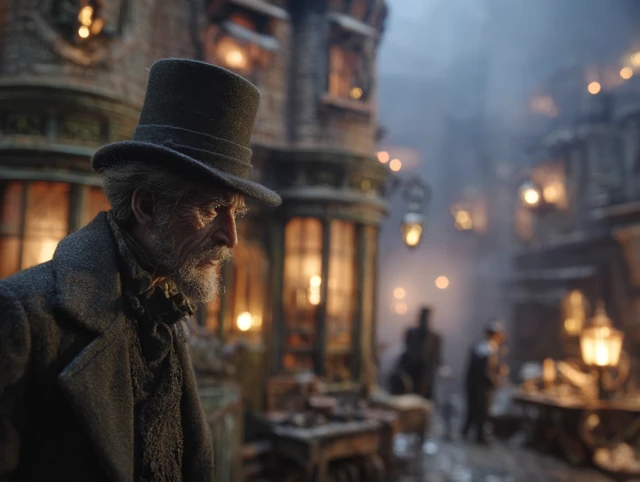 Dickensian Movie Still Gentleman in Top Hat