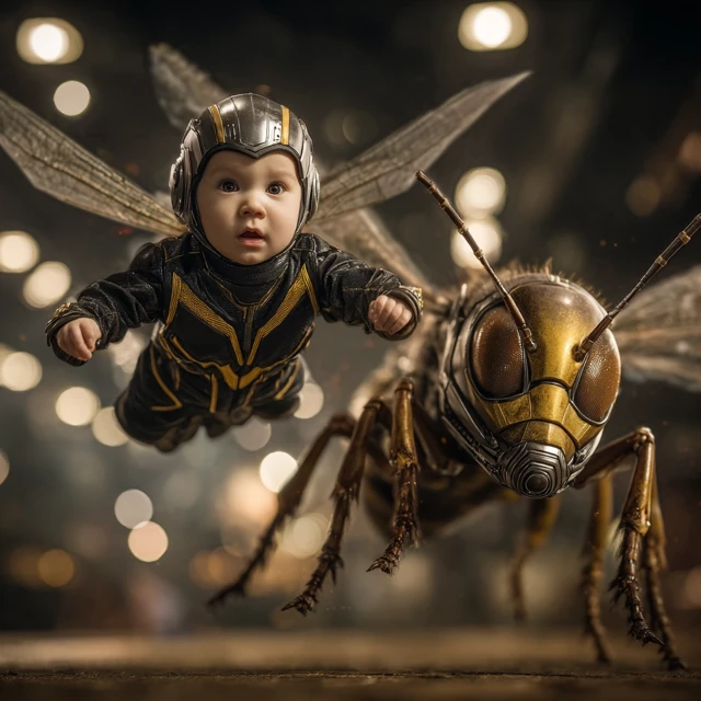Baby Wasp Evangeline Lilly Marvel Macro Photo