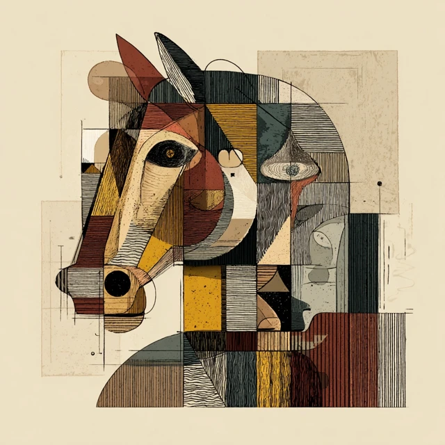 Abstract Picasso Horse Art