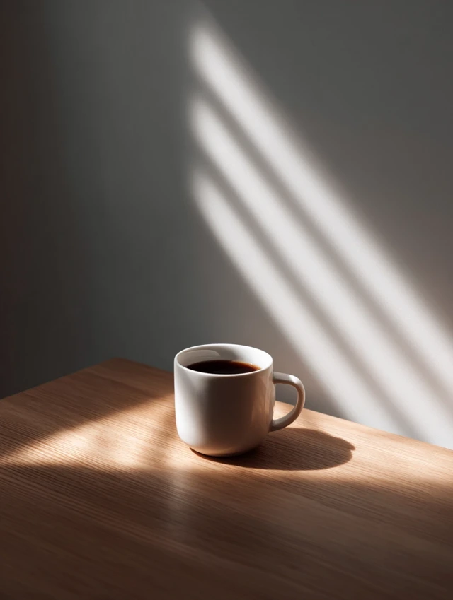 Coffee Cup on Table Simple Aesthetic