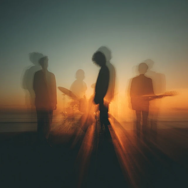Rock Band Silhouettes Golden Hour Album Art
